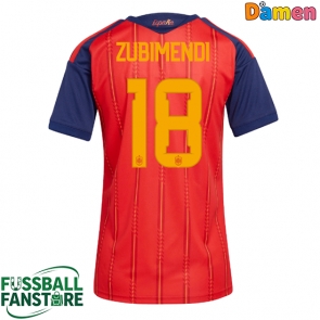 Spanien Martin Zubimendi #18 Replik Heimtrikot Damen WM 2026 Kurzarm